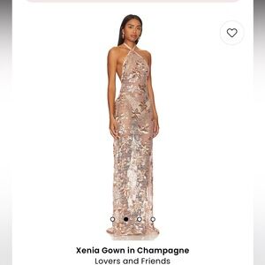 Lovers+ Friends Xenia Gown in Champagne